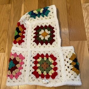 Handmade  Crochet Granny Square Balaclava  Hat NWT!